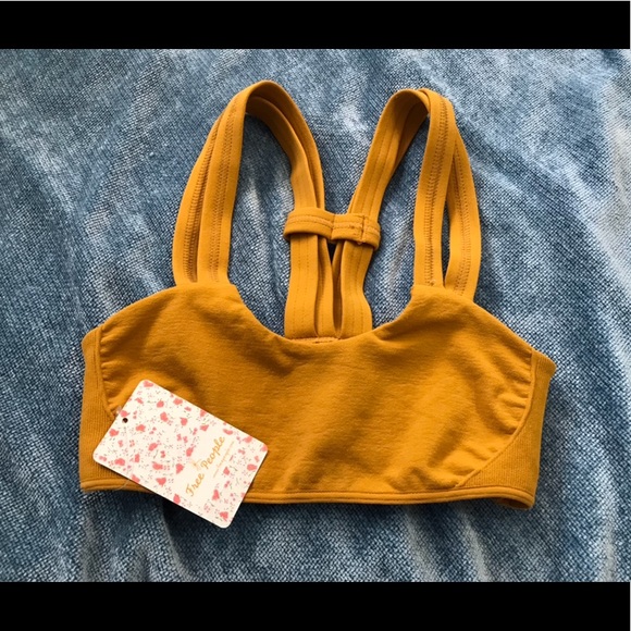 Free People Other - Free People Mustard Sports Bra